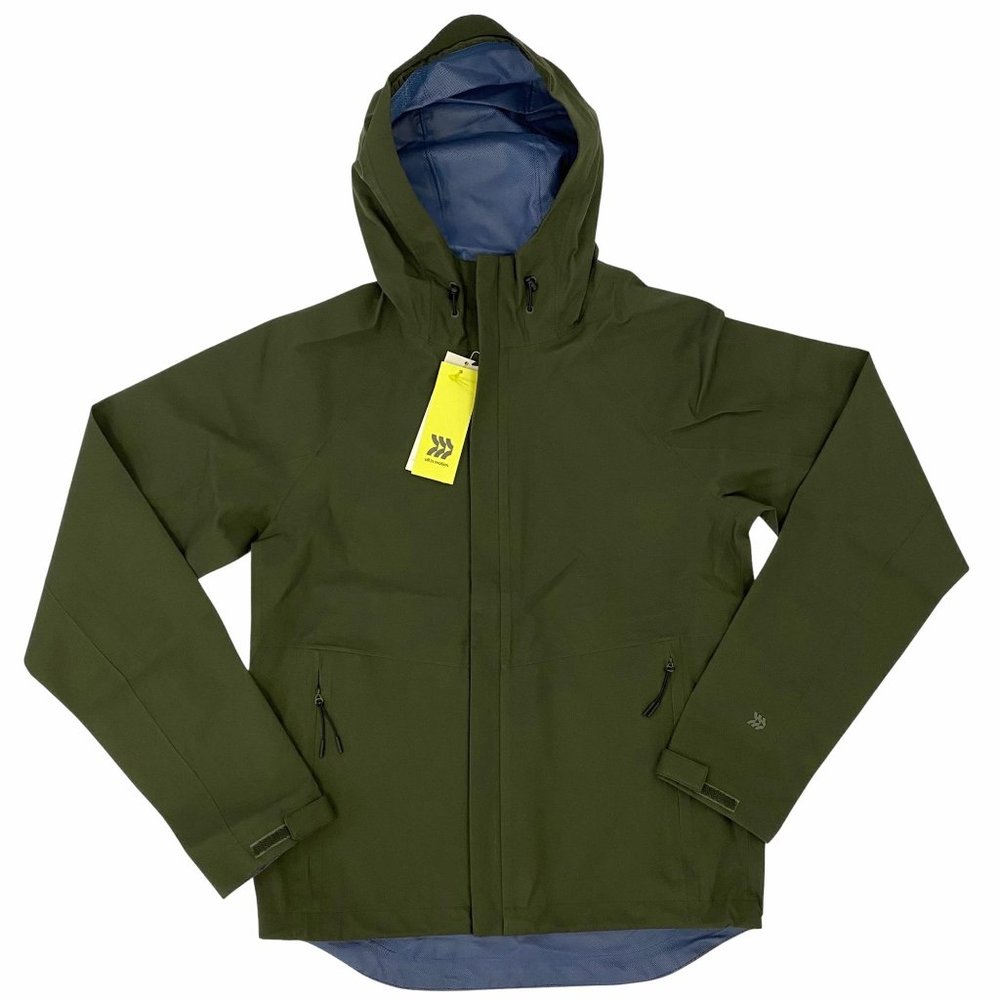 All in Motion Waterproof Rain Jacket Hooded Green Men's Small or XXL - Picture 7 of 11